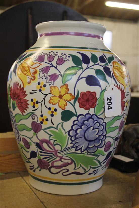 Poole Pottery large vase in the BN pattern